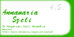 annamaria szeli business card