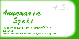 annamaria szeli business card